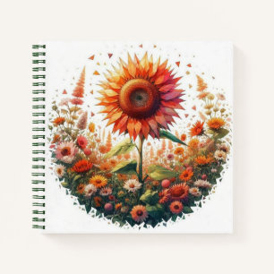 Vivid Sunflower Spiral Notebook Notizbuch