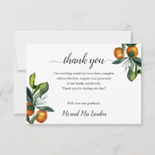 Vivid Tangerine Orange Bouquet Mariage merci