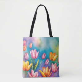Vivid Tulips Tote Design Tasche