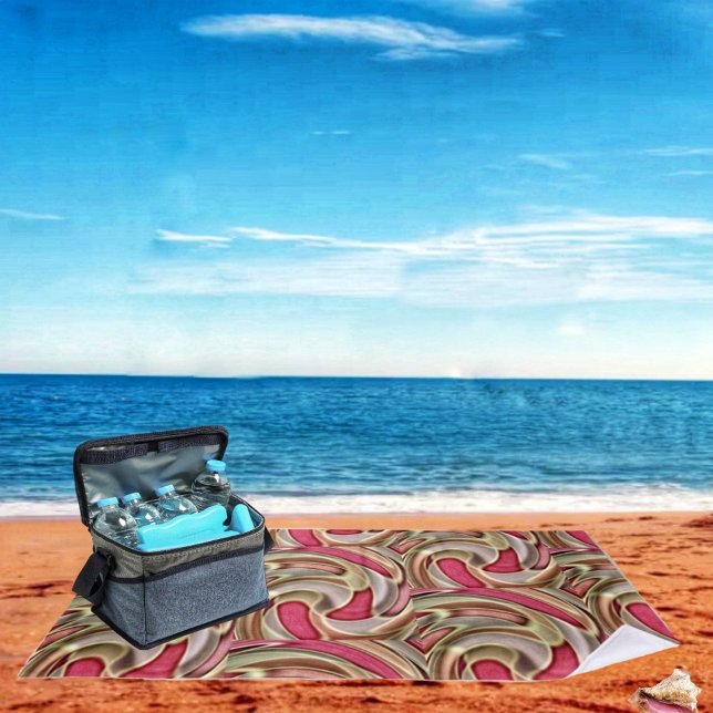 Vivid Velocity Strandtuch (Eye-catching swirls, in elaborate patterns, are displayed in this Vivid Velocity Beach Towel design!)