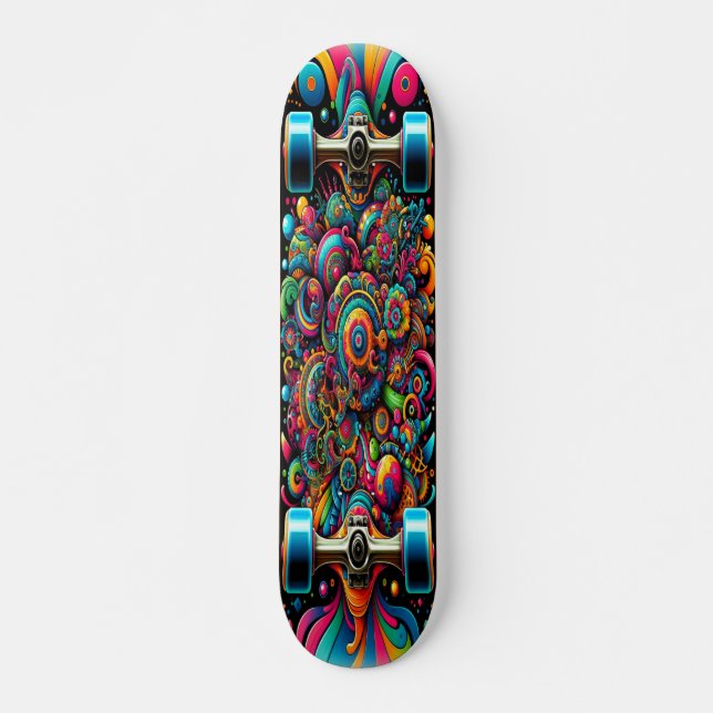 ‚Vivid Vortex‘ Skateboard (Vorne)