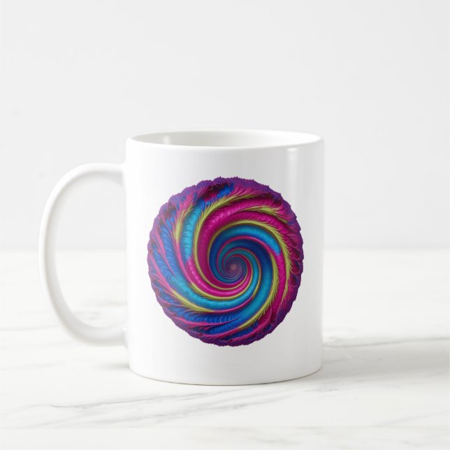 Vivid Vortex - Spiral in psychedelisch Kaffeetasse (Links)