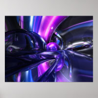 Vivid Waves Abstrakt Poster
