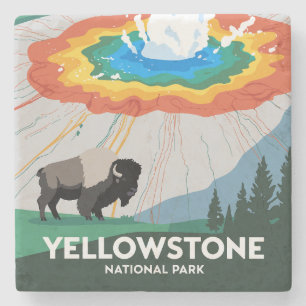 Vivid Yellowstone Nationalpark Steinuntersetzer