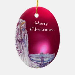 VIVIEN/LADY DES SEES Pink Blue Gemstone Keramik Ornament