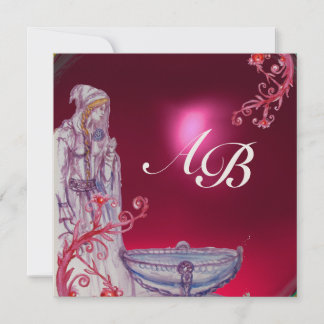VIVIEN MONOGRAM rotes Rubingold Einladung