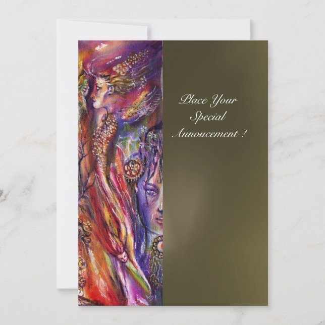 VIVIEN UND MERLIN Fantasy Einladung (Vorderseite)