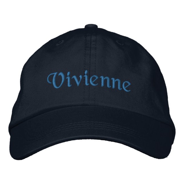 Vivienne bestickte Baseballkappe / Hat Blue (Vorderseite)