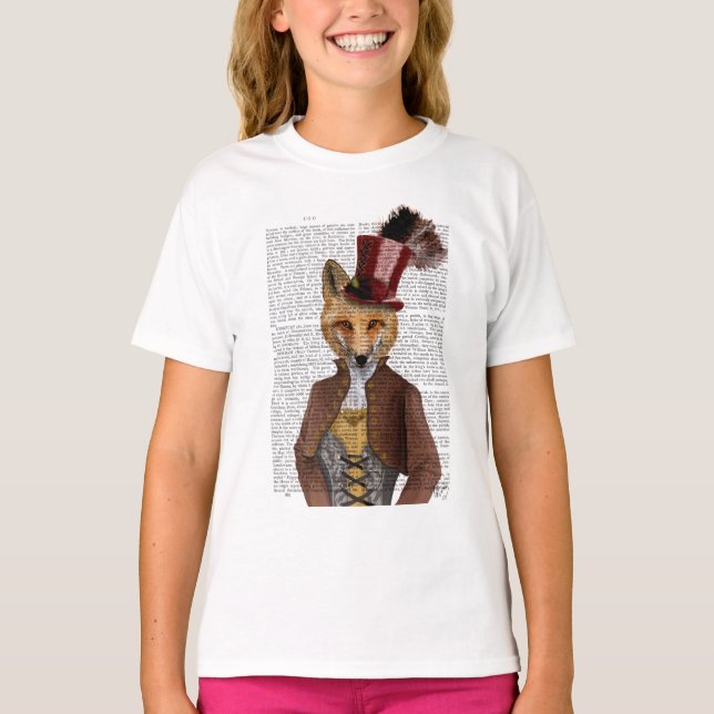Vivienne Steampunk Fox T-Shirt (Vorderseite)