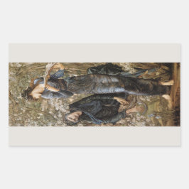 Viviens Beguiling of Merlin (Edward Burne-Jones) Rechteckiger Aufkleber