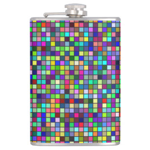 Vivile Rainbow-Farben und -Paste-Muster Flachmann