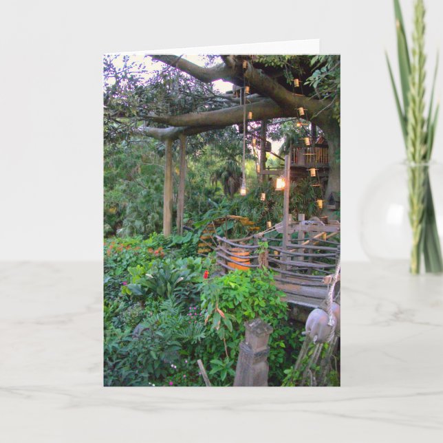 Vivre dans les arbres Carte de voeux vierge (Devant)