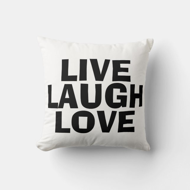 Vivre rire amour, coussins inspirants (Recto)