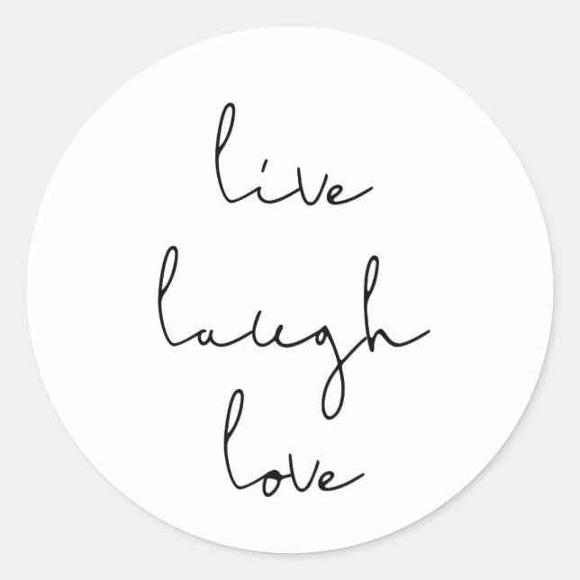Vivre rire autocollant d'amour (Devant)