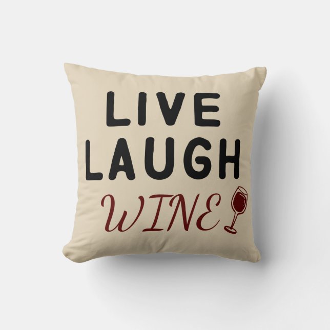 Vivre, rire, coussin du vin (Recto)