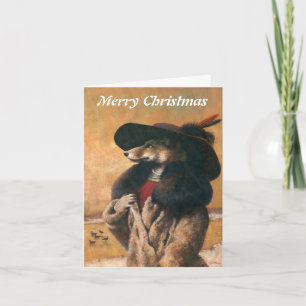 Vixen im Schnee Weihnachtskarte Feiertagskarte