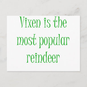 Vixen ist die beliebteste Rentiermaschine Postkarte