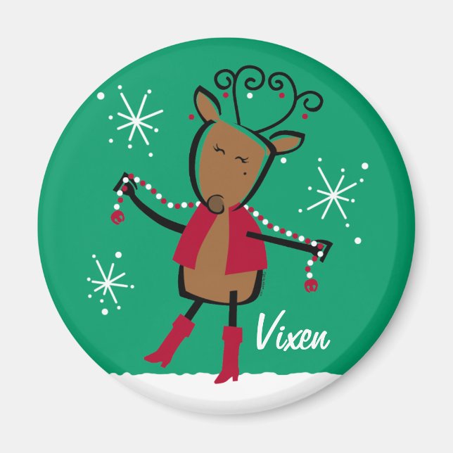 Vixen Reindeer - Magnet personnalisé (Devant)