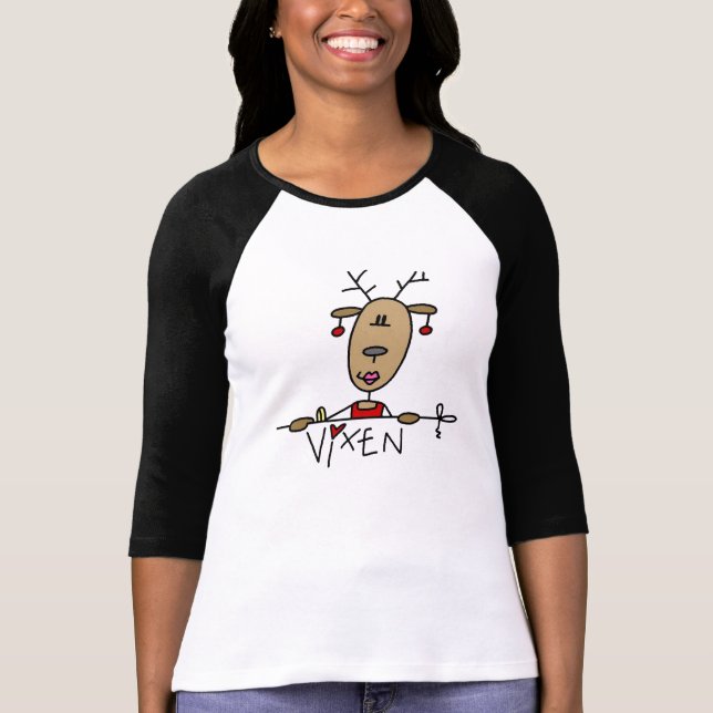 Vixen Reindeer T-shirts et cadeaux de Noël (Devant)