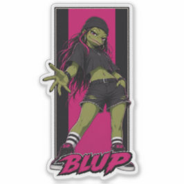Vixy Der Weibliche Bullfrog Streetwear Grafik Aufkleber