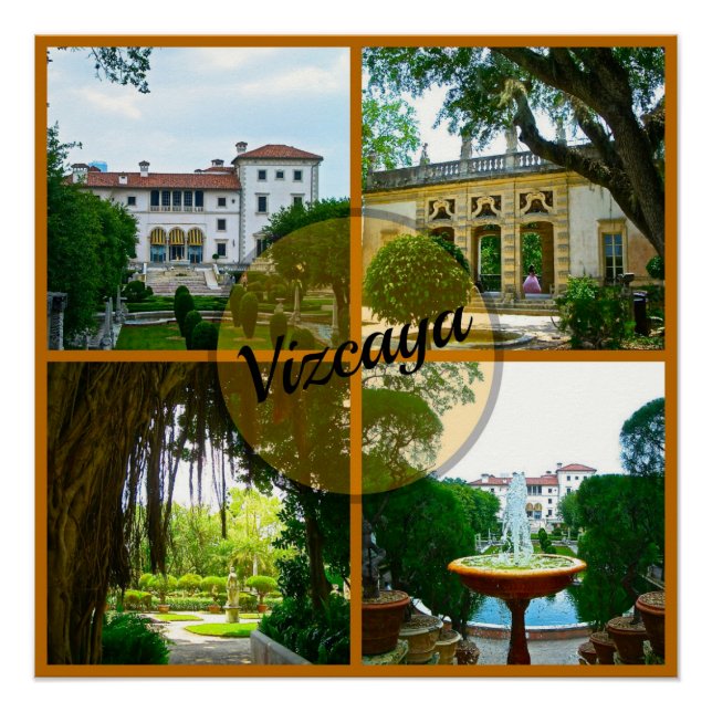 Vizcaya Museum und Botanischer Garten Miami Florid Poster (Vorderseite)