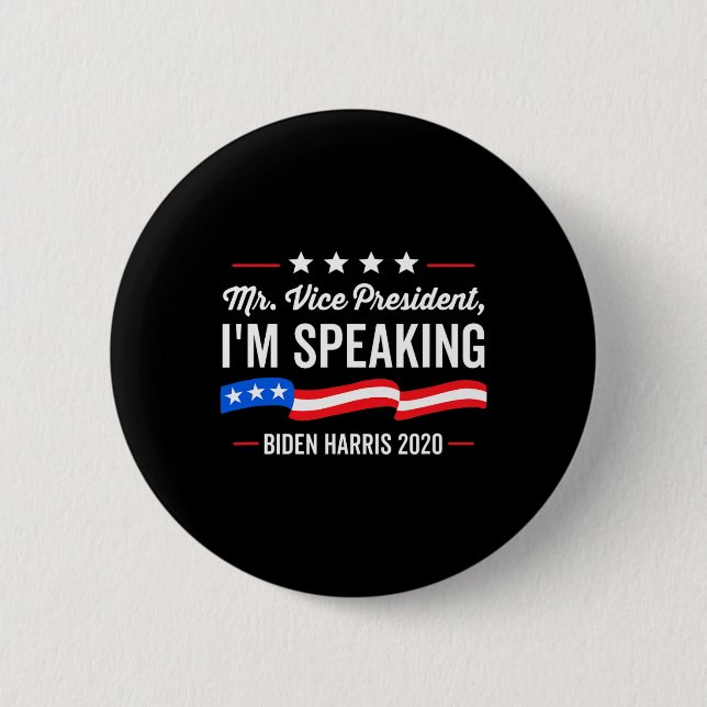 Vizepräsident Ich spreche über 2020 Button (Vorderseite)