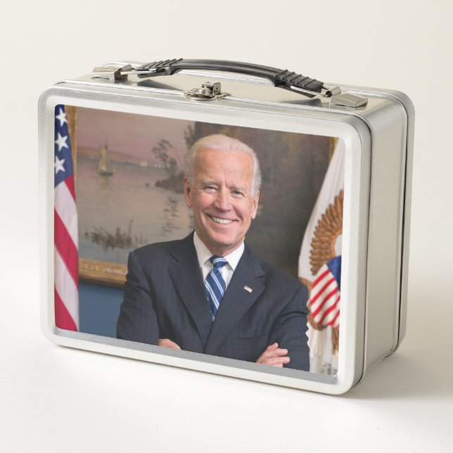 Vizepräsident Joe Biden während der Präsidentschaf Metall Brotdose (Vorderseite)