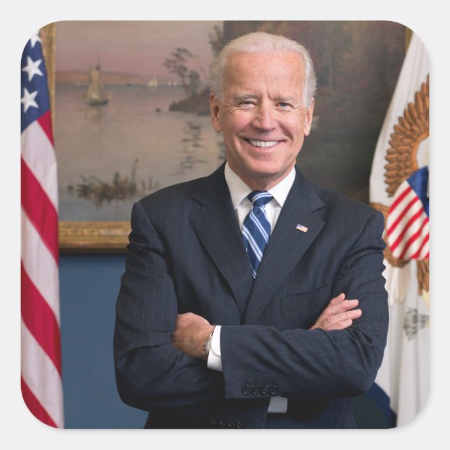 Vizepräsident Joe Biden während der Präsidentschaf Quadratischer Aufkleber (Vorderseite)