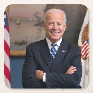 Vizepräsident Joe Biden während der Präsidentschaf Rechteckiger Pappuntersetzer