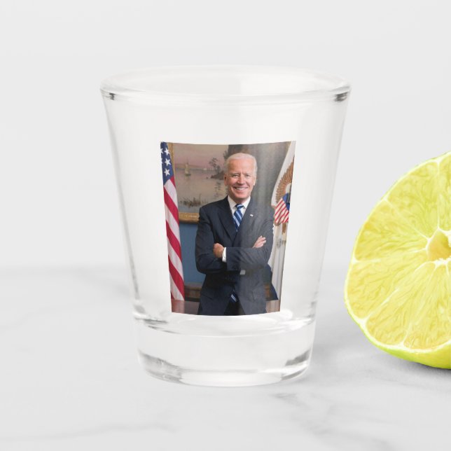 Vizepräsident Joe Biden während der Präsidentschaf Schnapsglas (Vorderseite)