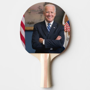 Vizepräsident Joe Biden während der Präsidentschaf Tischtennis Schläger