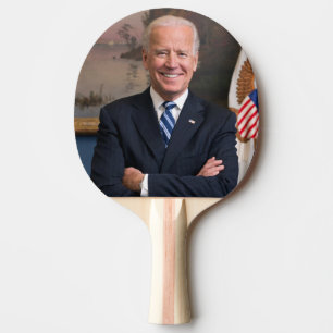 Vizepräsident Joe Biden während der Präsidentschaf Tischtennis Schläger