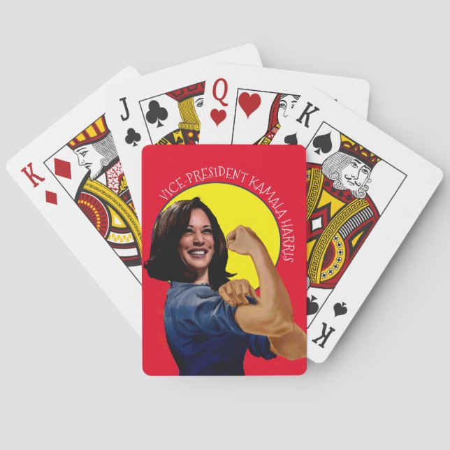 Vizepräsident Kamala Harris als Rosie Spielkarten (Rückseite)