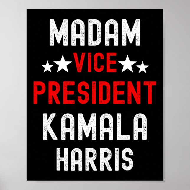 Vizepräsident Kamala Harris Feministisches Shirt.  Poster (Vorne)