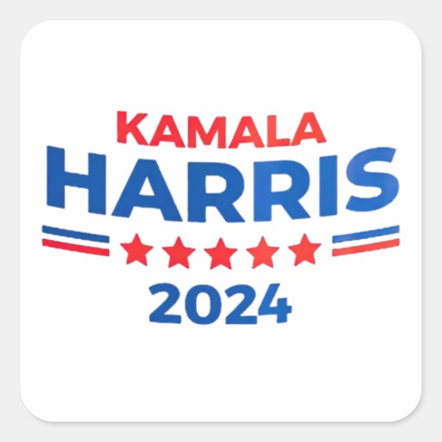 Vizepräsident Kamala Harris für den Präsidenten 20 Quadratischer Aufkleber (Vorderseite)