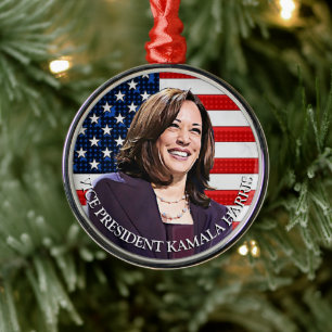 Vizepräsident Kamala Harris Keepake Souvenir Ornament Aus Metall