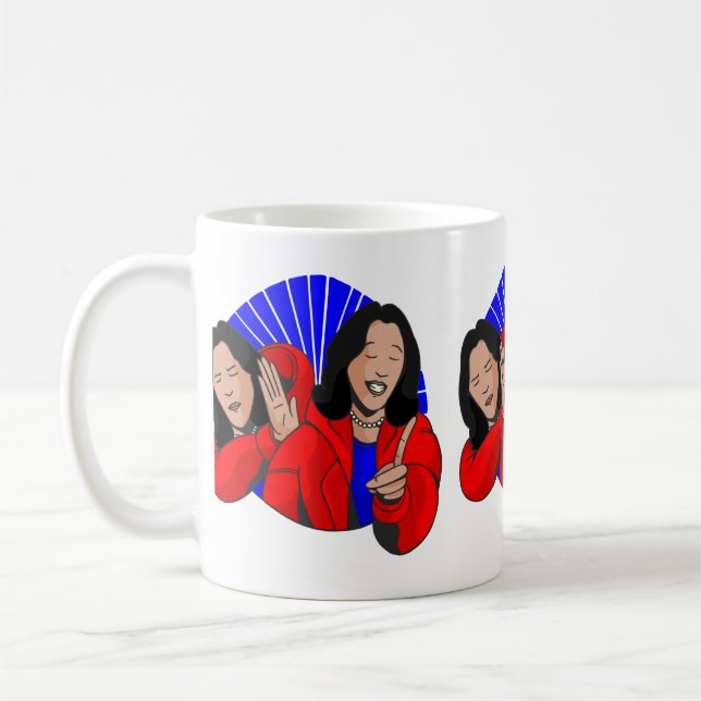Vizepräsident kamala harris meme lustig kaffeetasse (Links)
