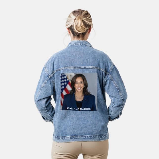 Vizepräsident Kamala Harris Offiziell Foto Womens Jeansjacke (Modell)