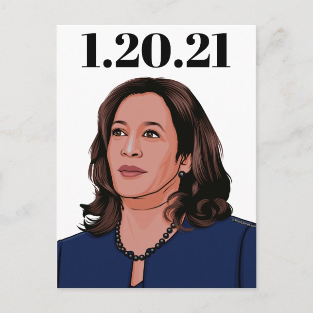 Vizepräsident Kamala Harris Postkarte (Vorderseite)