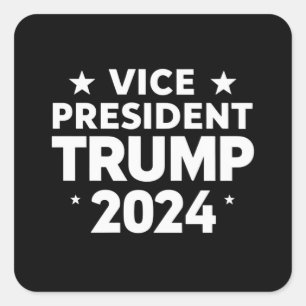 Vizepräsident Trump Funny Election Joe Biden Funny Quadratischer Aufkleber