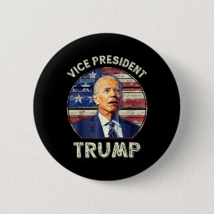 Vizepräsident Trump USA-Flagge Biden 2024 Wahl M Button