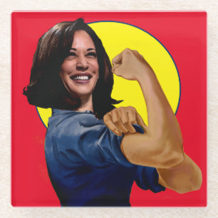 Vizepräsidentin Kamala Harris als Rosie Glasuntersetzer