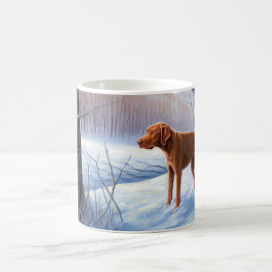 Vizla Lass es schneien Weihnachten Kaffeetasse