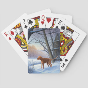 Vizla Lass es schneien Weihnachten Spielkarten