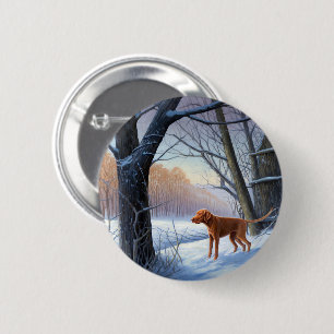 Vizla Let It Snow Weihnachten Button
