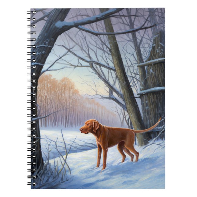 Vizla Let It Snow Weihnachten Notizblock (Vorderseite)