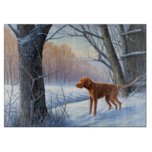 Vizla Let It Snow Weihnachten Schneidebrett