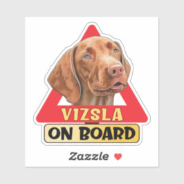 Vizsla an Bord des ungarischen Hundes-Schildes Aufkleber