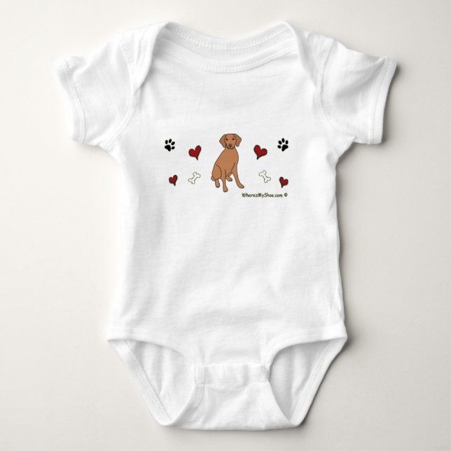 Vizsla Baby Strampler (Vorderseite)