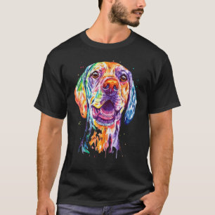 Vizsla bunte Geburtstag für Kinder Vater Mama Lieb T-Shirt